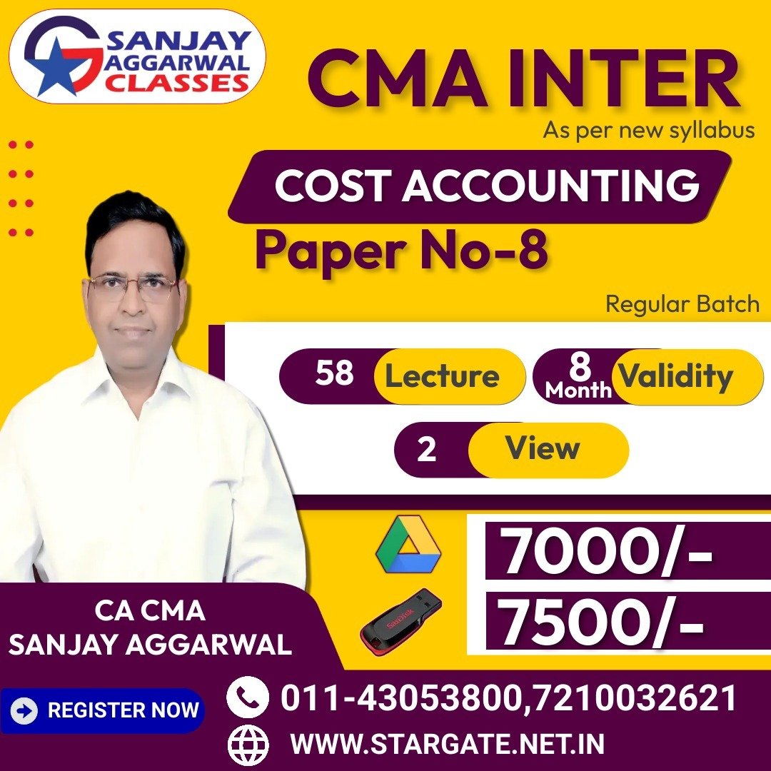 Cma Inter Paper Cost Accounting By Ca Cma Sanjay Aggarwal