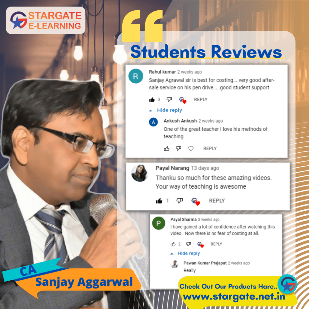 CA Sanjay Aggarwal, CA Final Costing SCMPE, Best Faculty for scmpe